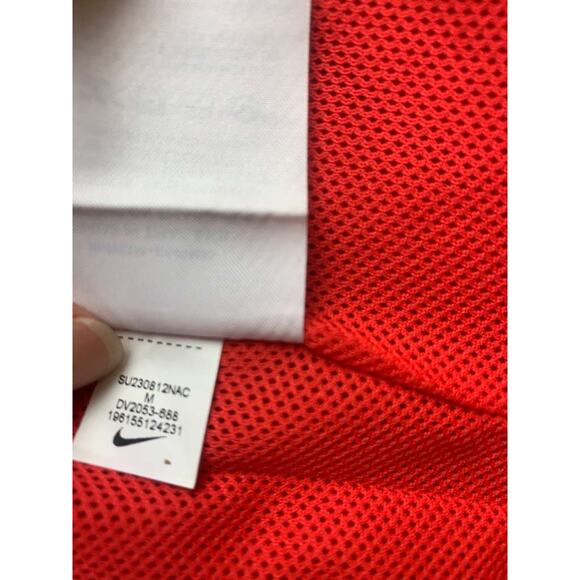 Nike Soccer Jacket Men's M Red Full Zip Mesh Lined Team USA Crest Logo Swoosh - Picture 3 of 11